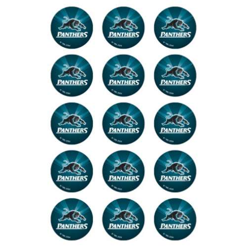 Panthers NRL Edible Icing Cupcake Images - Click Image to Close